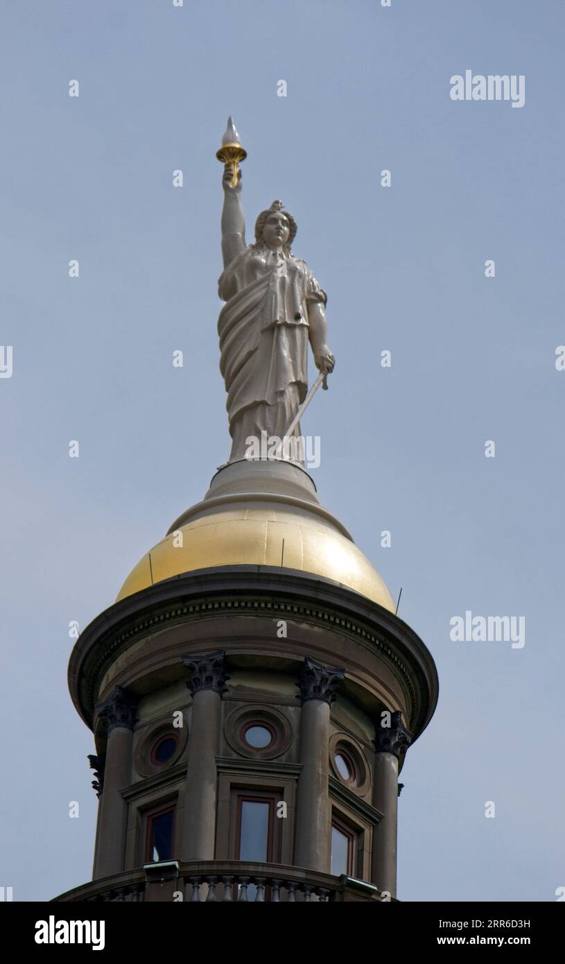 Statue that sits atop the Capitol Building Atlanta Georgia Stock Photo