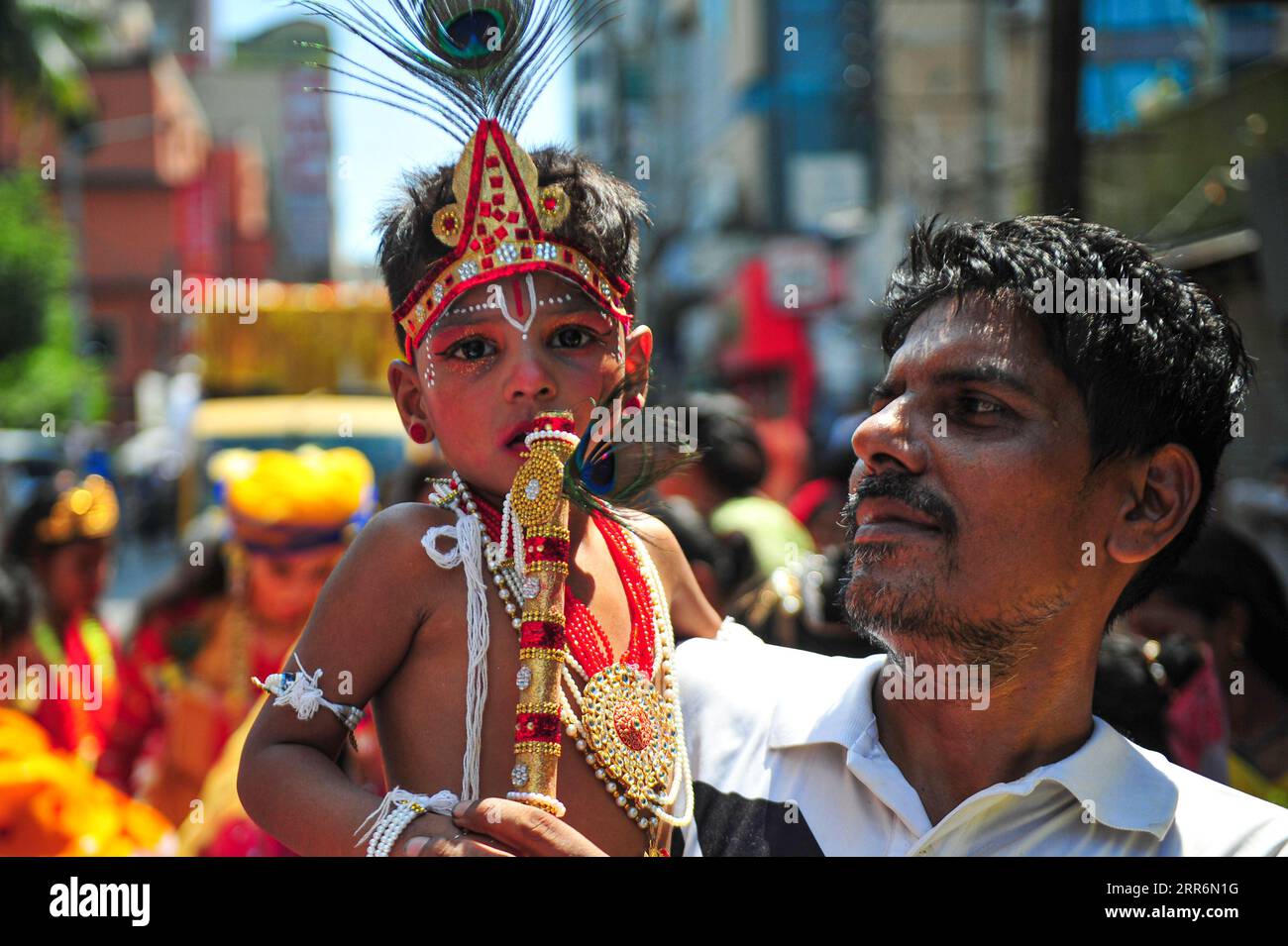 06 September 2023 Sylhet-Bangladesh: Young Children dress up as Krishna ...