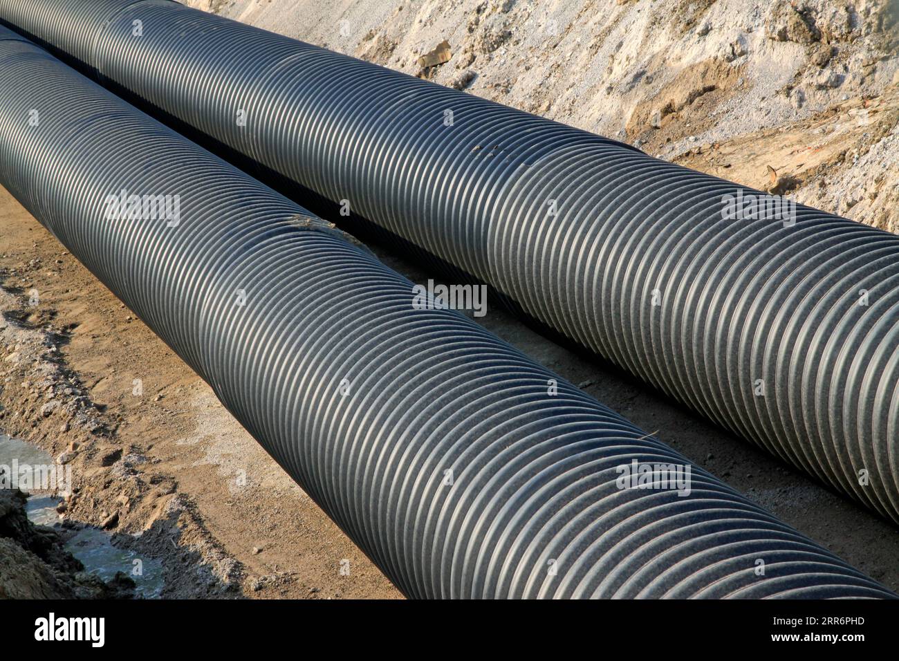 Black plastic pipe, closeup of photo Stock Photo Alamy