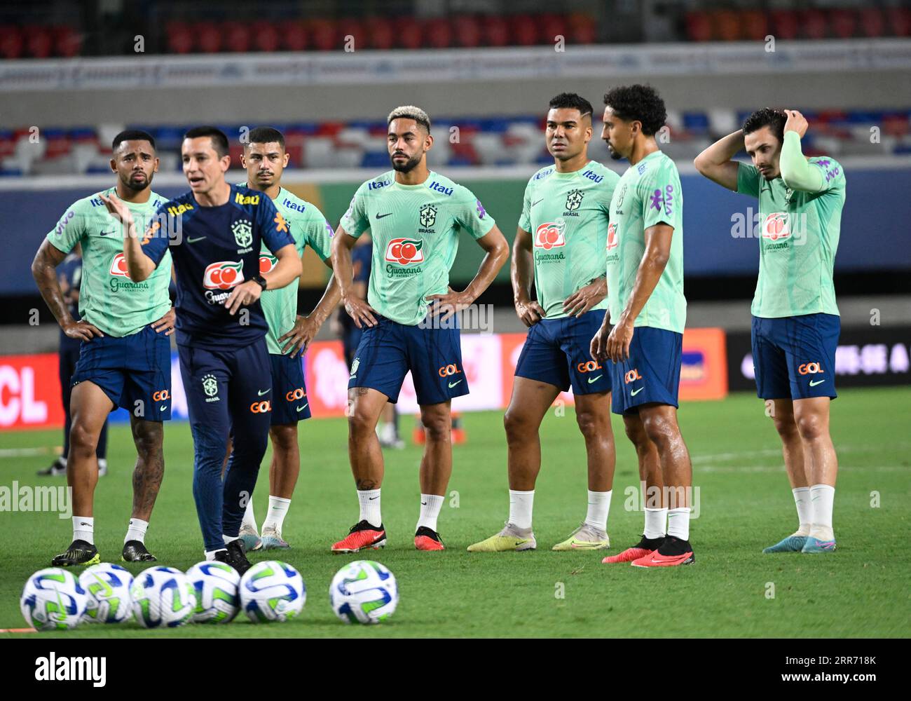 Brazil national football team training session 2023
