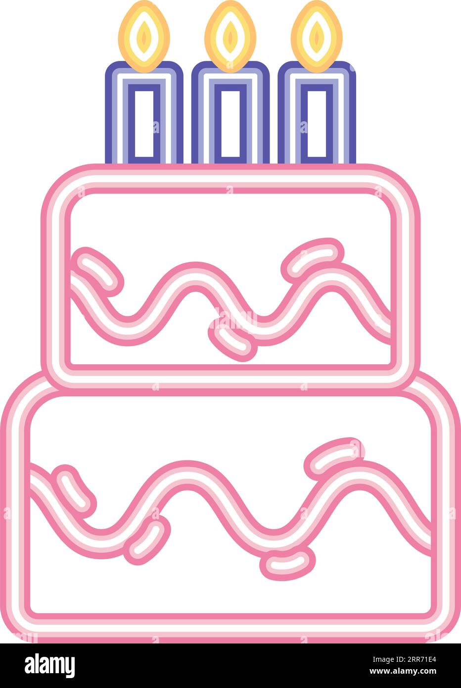 neon party birthday cake event Stock Vector Image & Art - Alamy