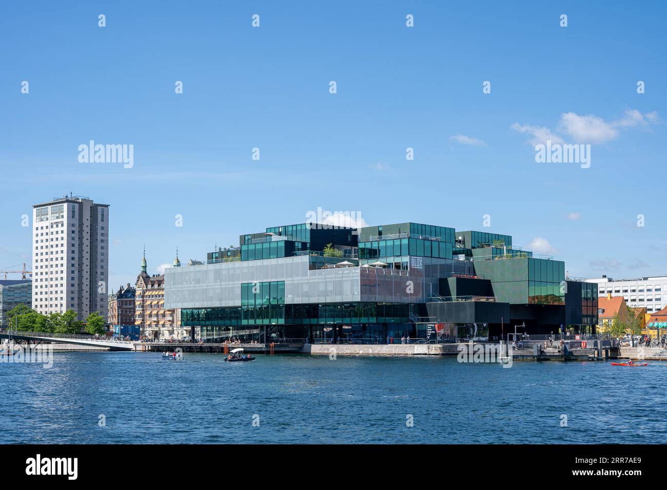 Copenhagen, Denmark, July 12, 2022: The Danish Architecture Center DAC, a modern glass building Stock Photo