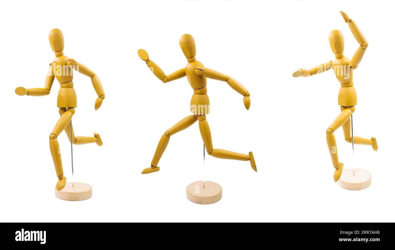 Classic dummy with different postures Stock Photo Alamy