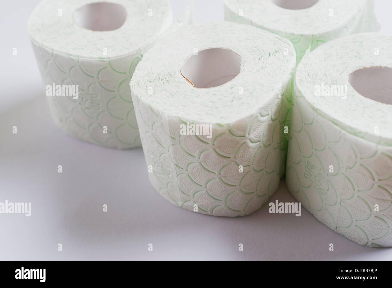 Rolled up toilet paper isolated white background Stock Photo Alamy