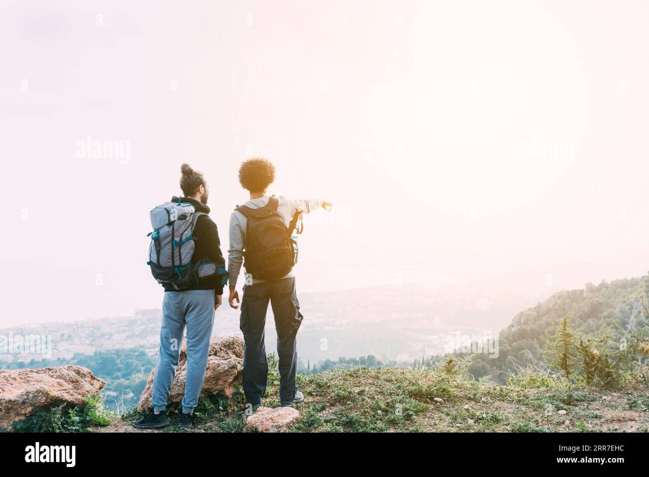 Two friends hiking hi-res stock photography and images - Alamy