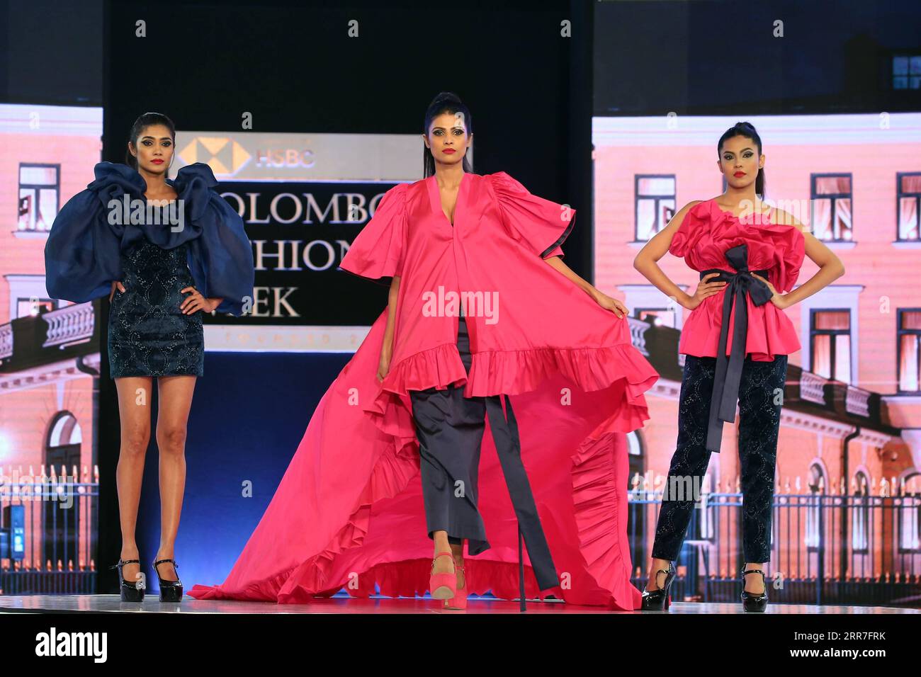 Sri Lanka. 07th July, 2018. Models presents a creation by Meraki during the  'Swim Week Colombo' fashion Show in Colombo, Sri Lanka on July 7, 2018. -  Swim week Colombo fashion show