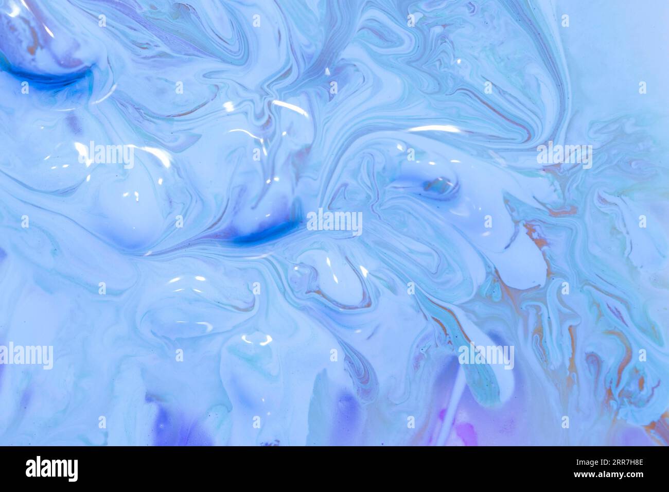Thick layers abstract blue waves Stock Photo