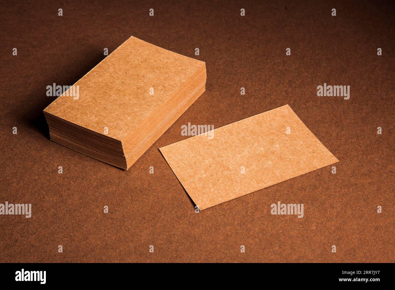 Mockup blank cardboard business cards Stock Photo Alamy