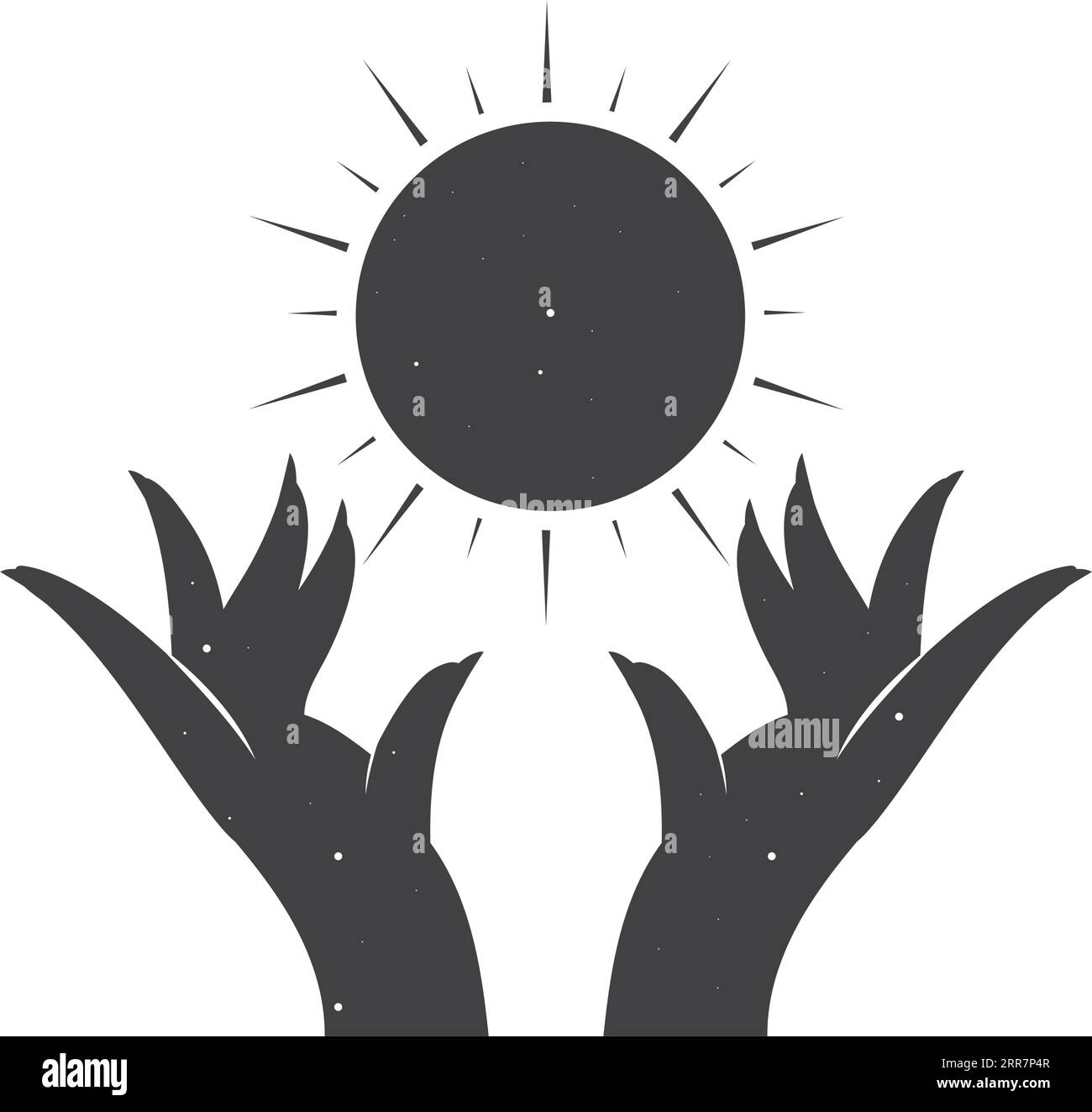 hands and crystal ball esoteric icon Stock Vector Image & Art - Alamy