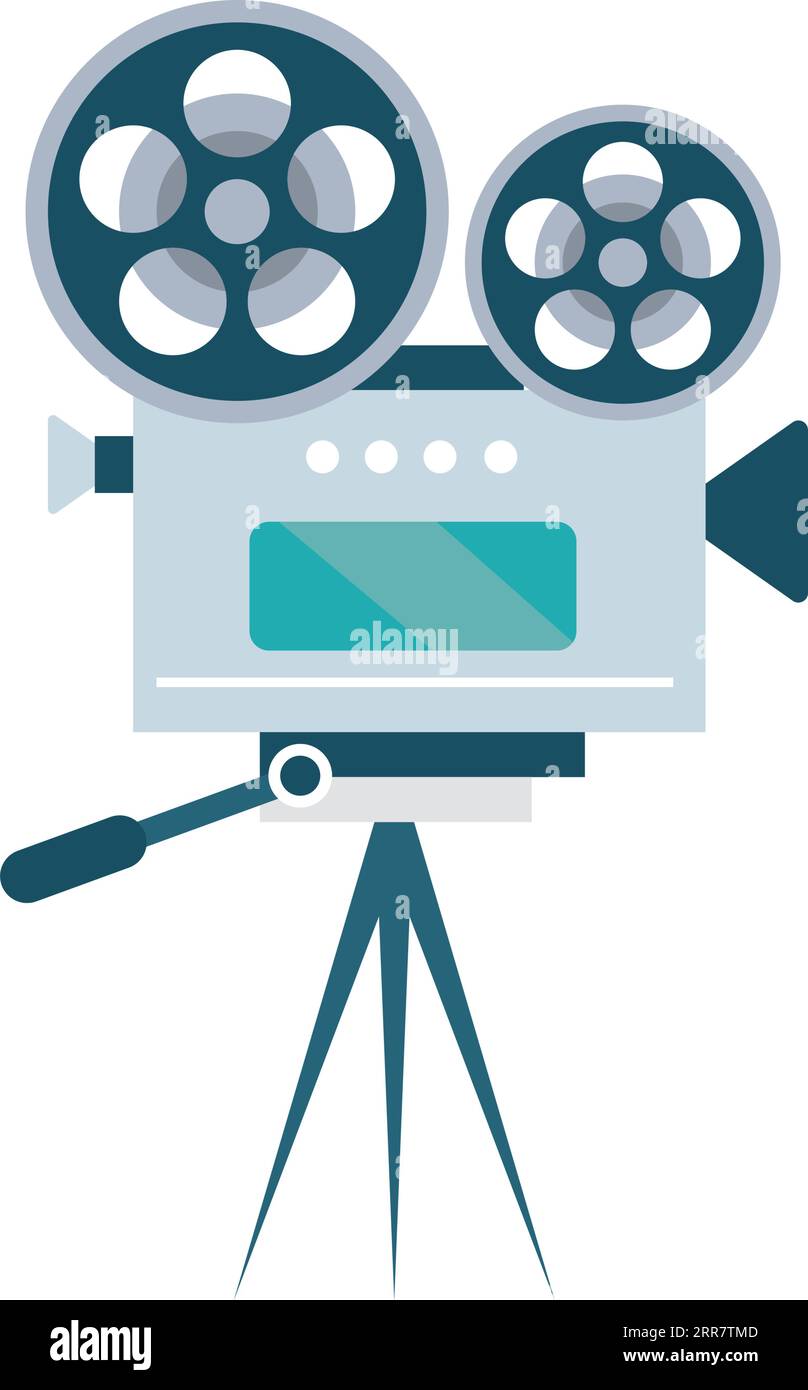 Old movie camera on tripod Stock Vector Images - Alamy