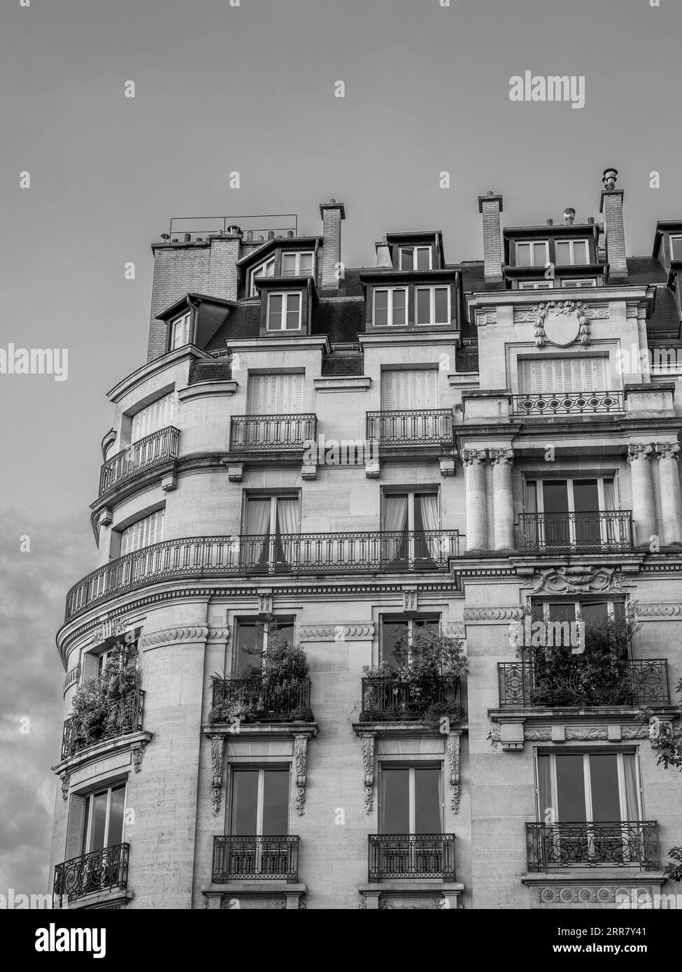 Chambre de bonne, Apartments top of Building Flats, Paris, France, Europe, EU. Stock Photo