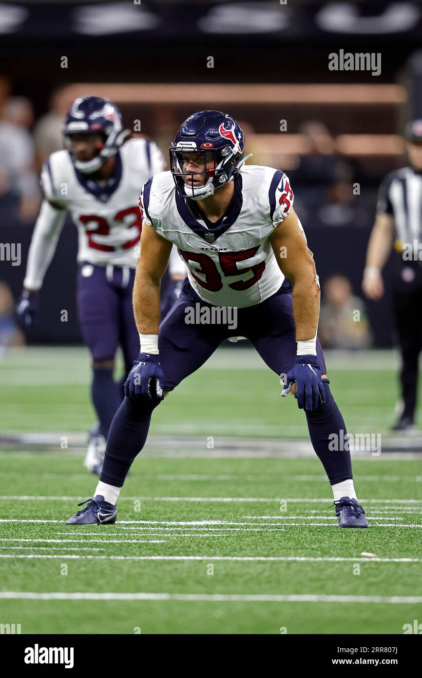 Houston Texans linebacker Jake Hansen (35) in action during an NFL
