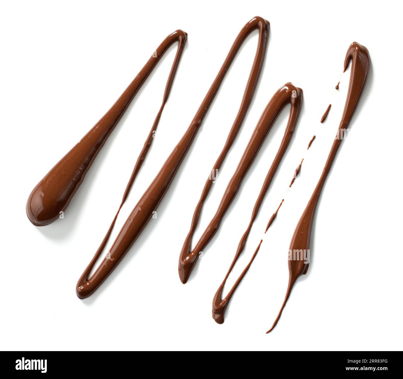 melted chocolate isolated on white background Stock Photo