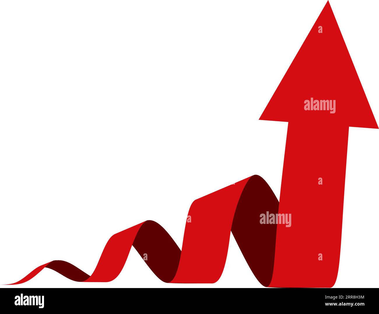 Spiral with an up arrow, pointer to increase rating Stock Vector Image ...