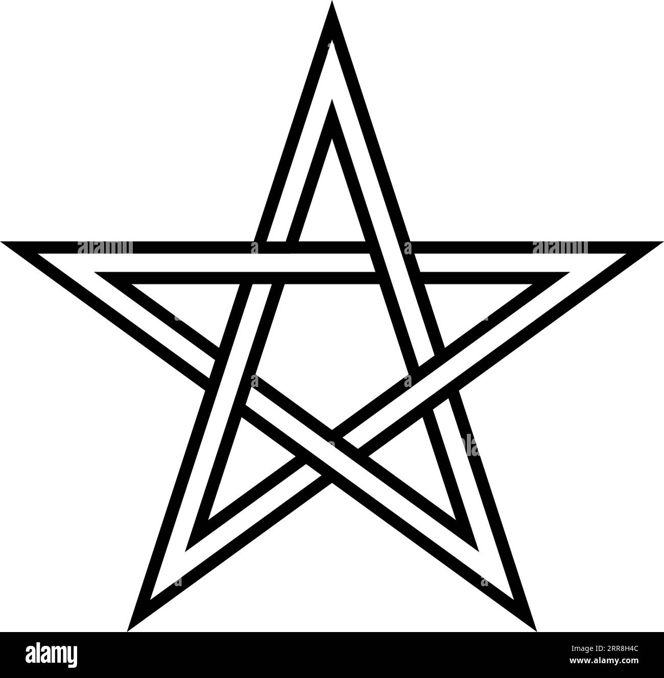 pentacle transparent, pentagonal star, sign magic Stock Vector