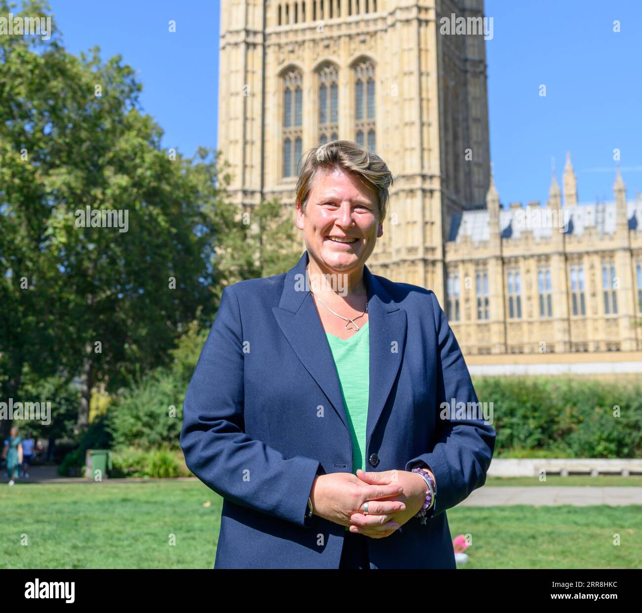 Sarah Dyke MP (LibDem Somerton and Frome) in Victoria Tower Gardens