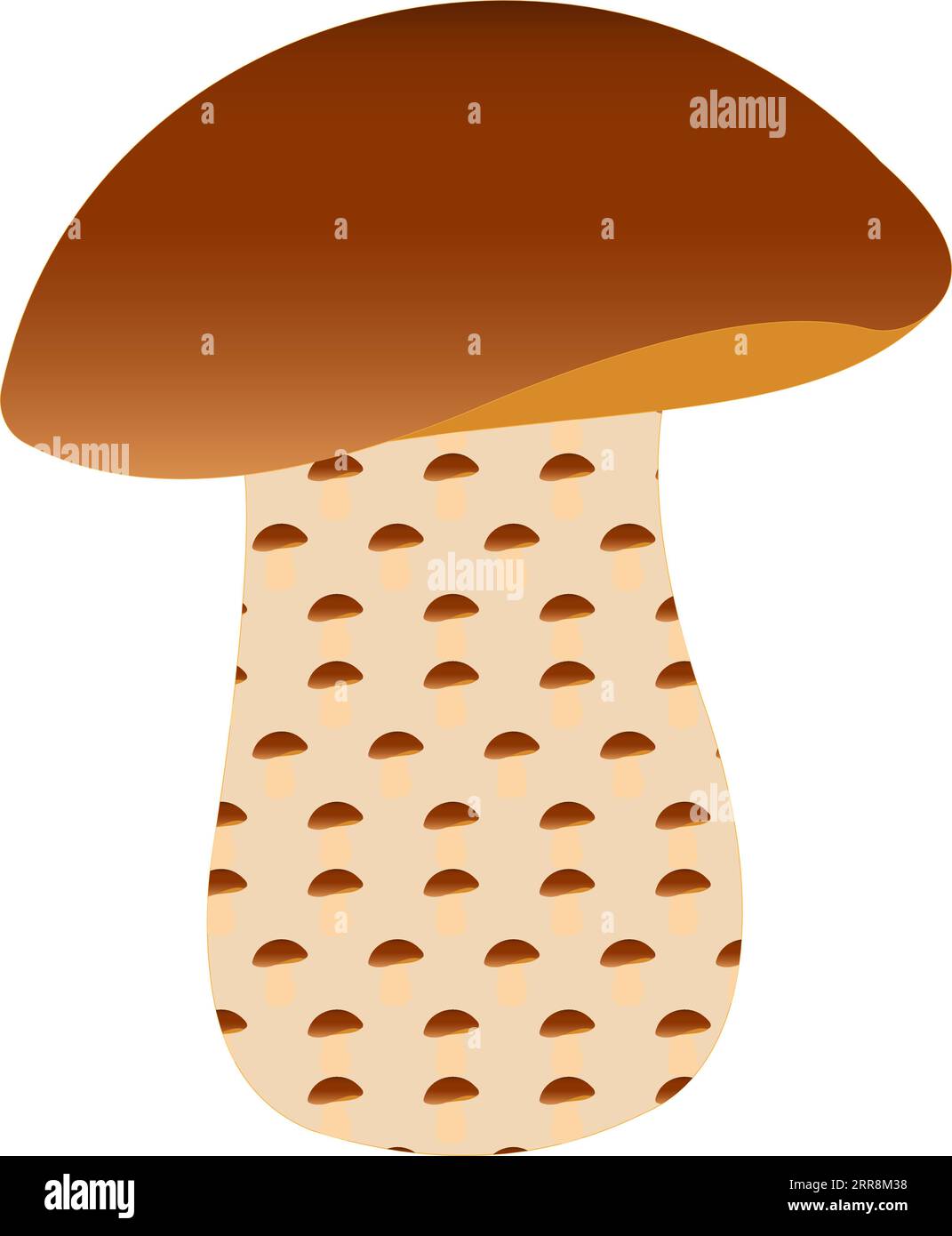 abstract mushrooms with a pattern mushrooms on leg Stock Vector