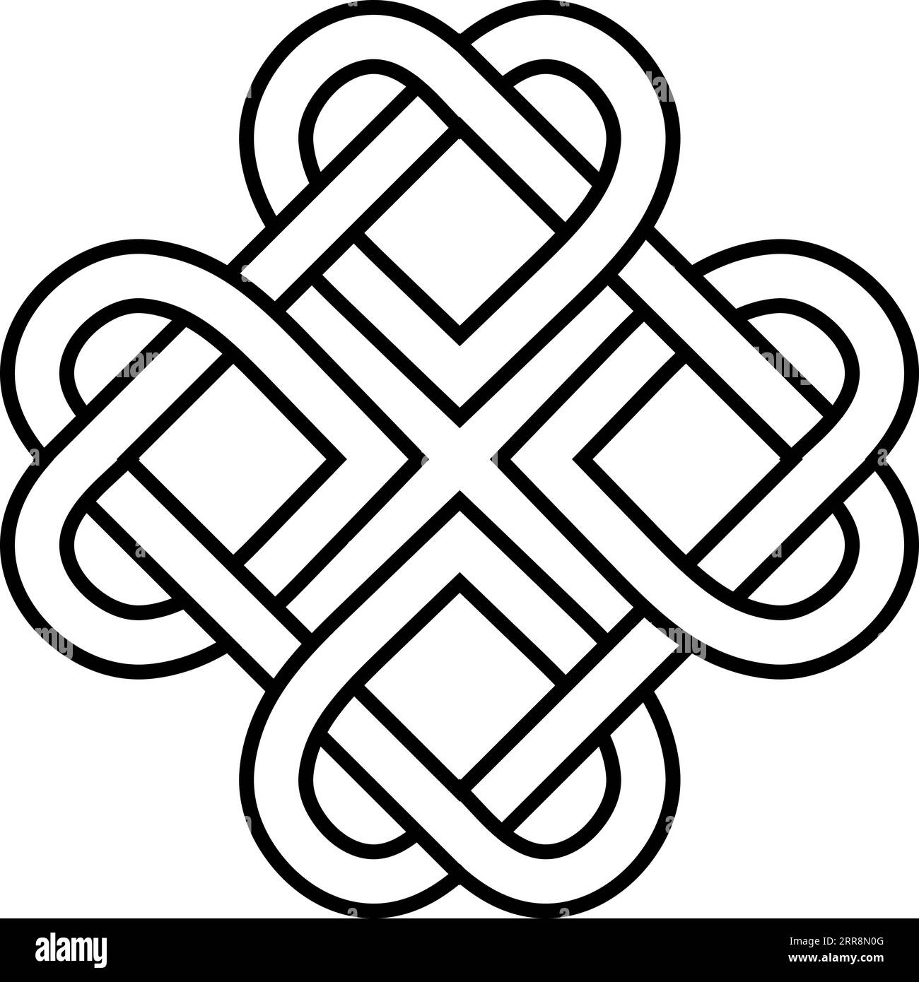 Ancient symbol love knot twisted heart shape woven wreath eternal Stock Vector Image & Art Alamy