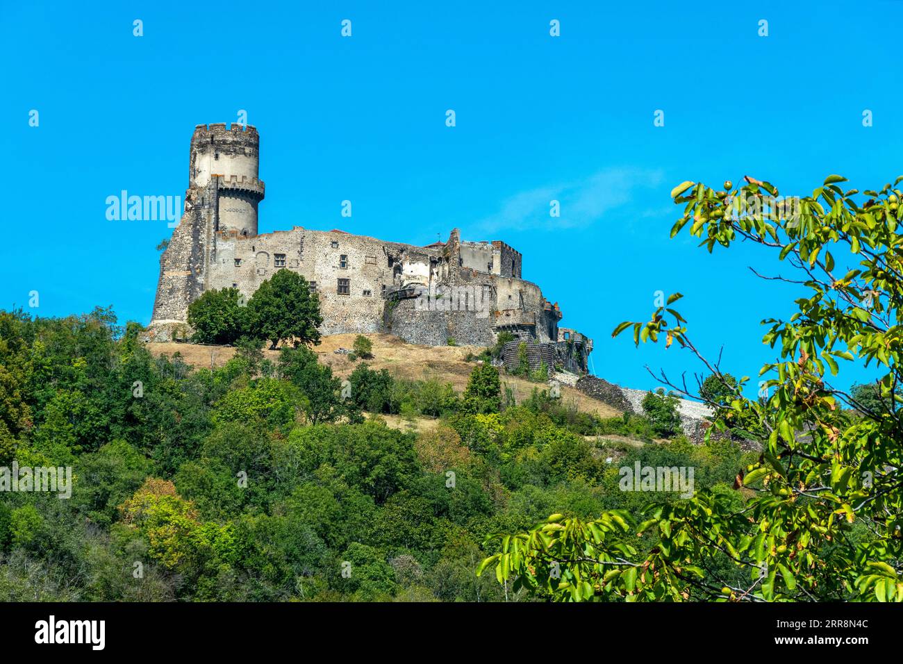 Tournoel medieval castle in the municipality of Vovic. Puy de Dome department. Auvergne Rhone Alpes. France Stock Photo