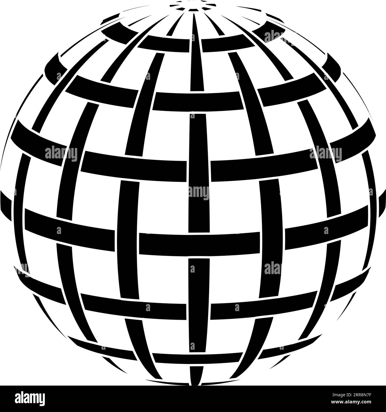 Globe sphere planet earth with intertwined round Stock Vector