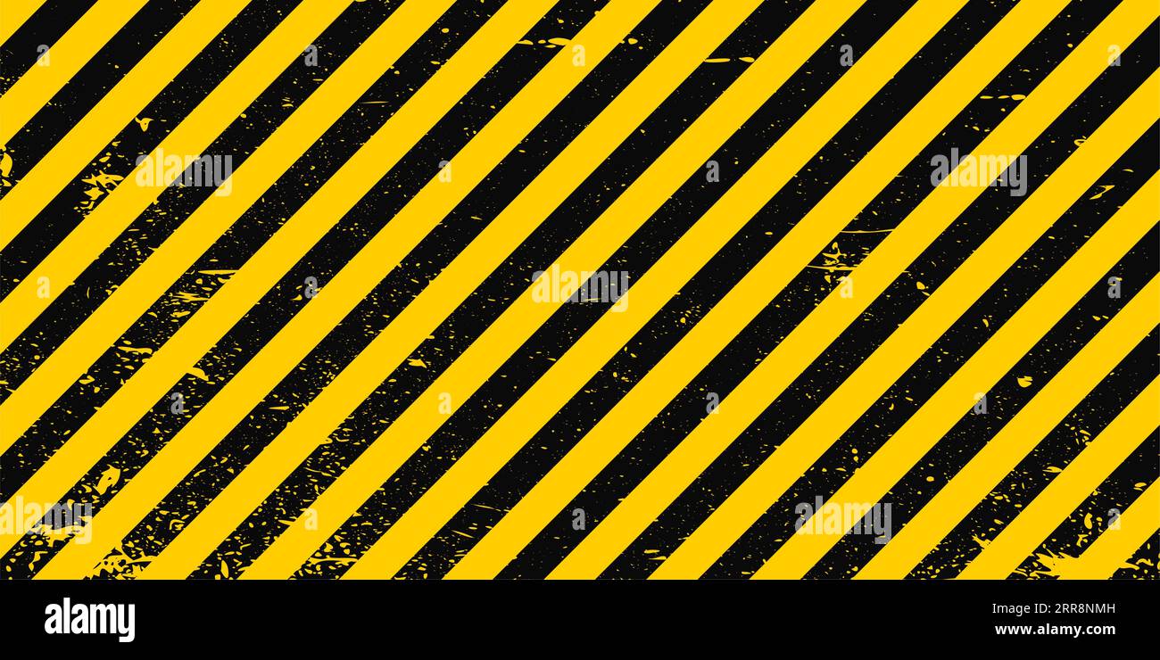 Industrial background warning frame grunge yellow and black diagonal ...