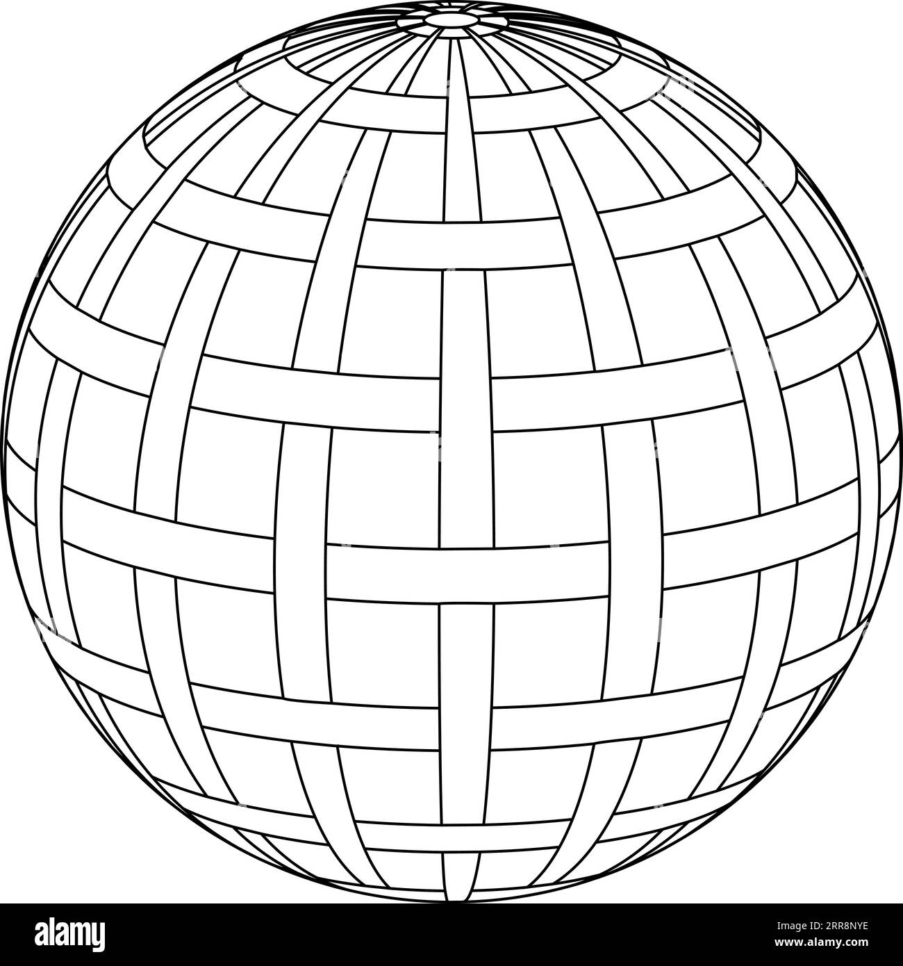 Globe sphere planet earth with intertwined Stock Vector