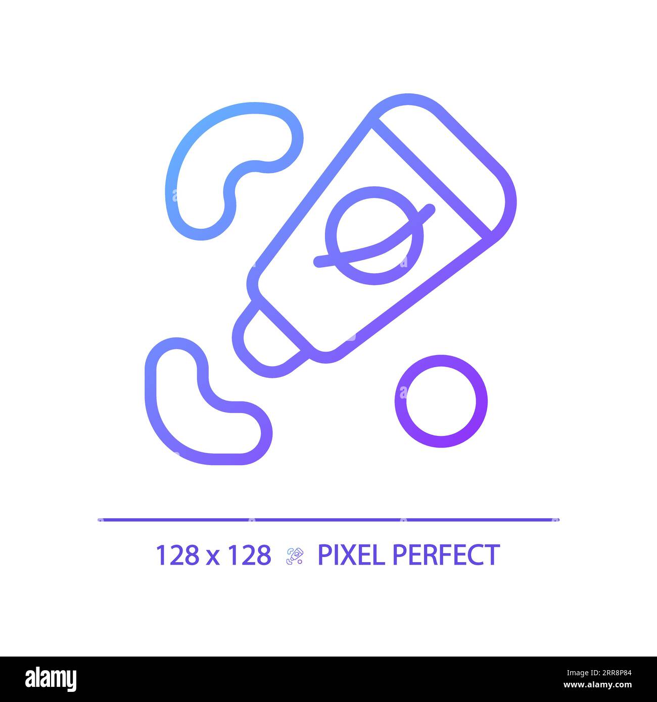 Astronaut food pixel perfect gradient linear vector icon Stock Vector