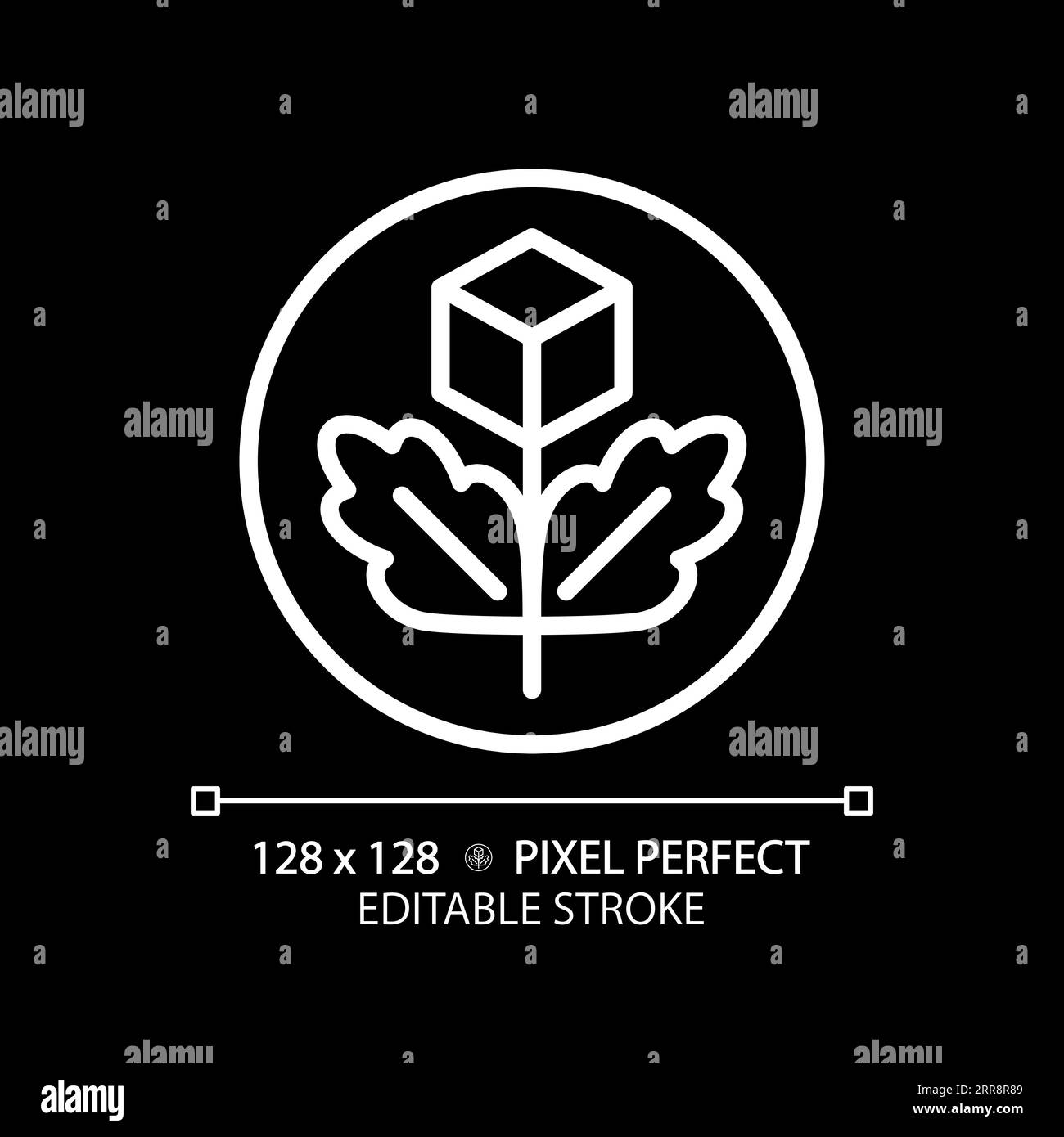 2D customizable thin linear white organic food icon Stock Vector Image ...