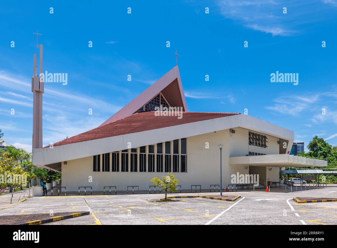 Sacred Heart Cathedral built in 1979 and located in Kota Kinabalu, Sabah, east Malaysia Stock Photo