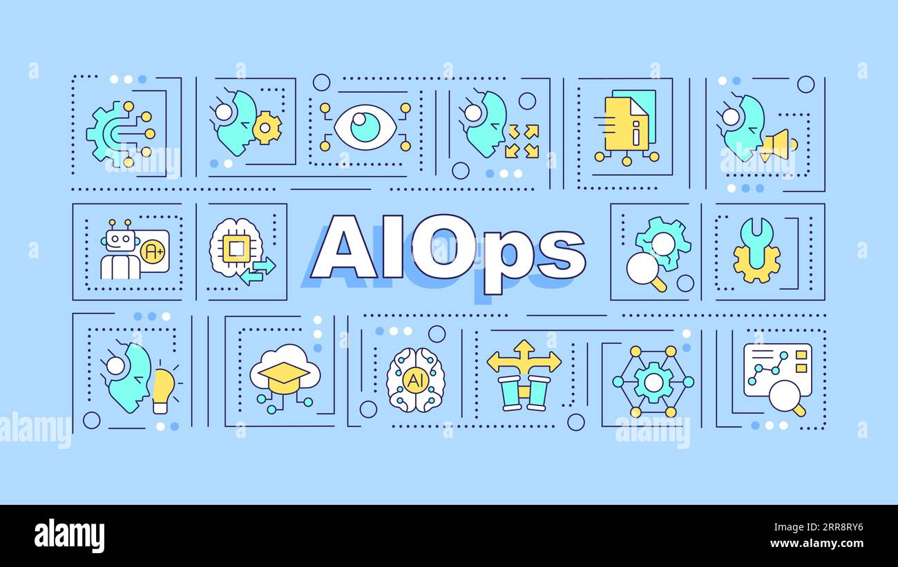 2D AI ops text with multicolor line icons Stock Vector Image & Art - Alamy