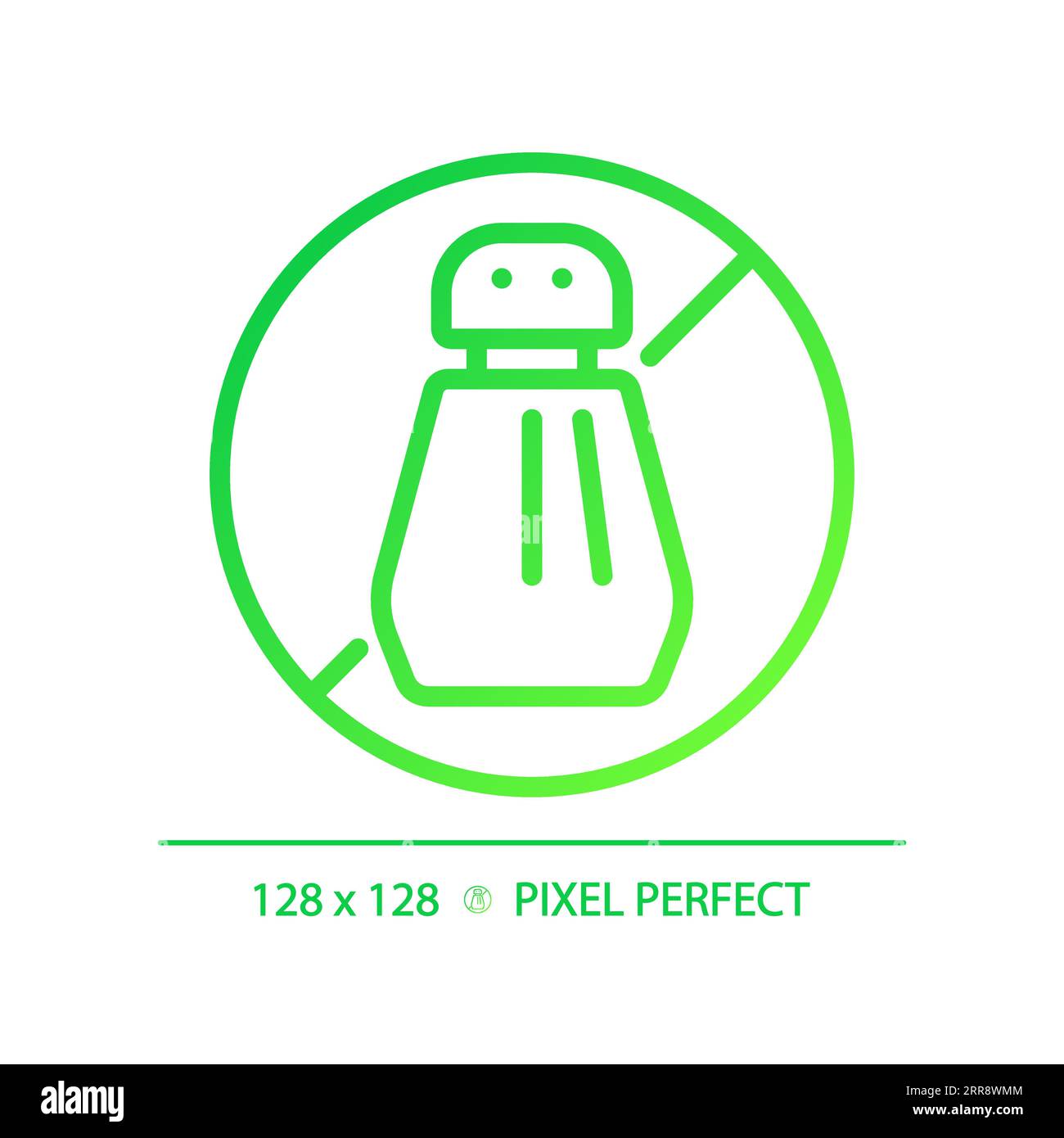 2D thin linear green gradient no pesticides icon Stock Vector Image