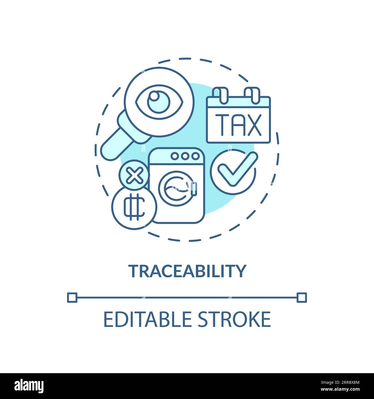 2d-traceability-blue-line-icon-concept-stock-vector-image-art-alamy