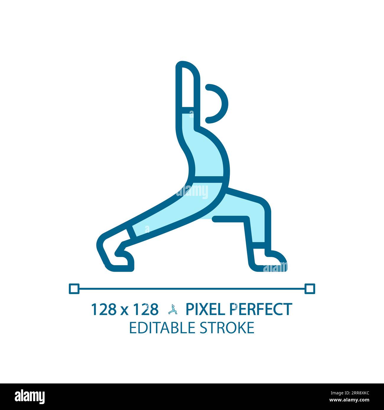 2D customizable exercise linear icon Stock Vector