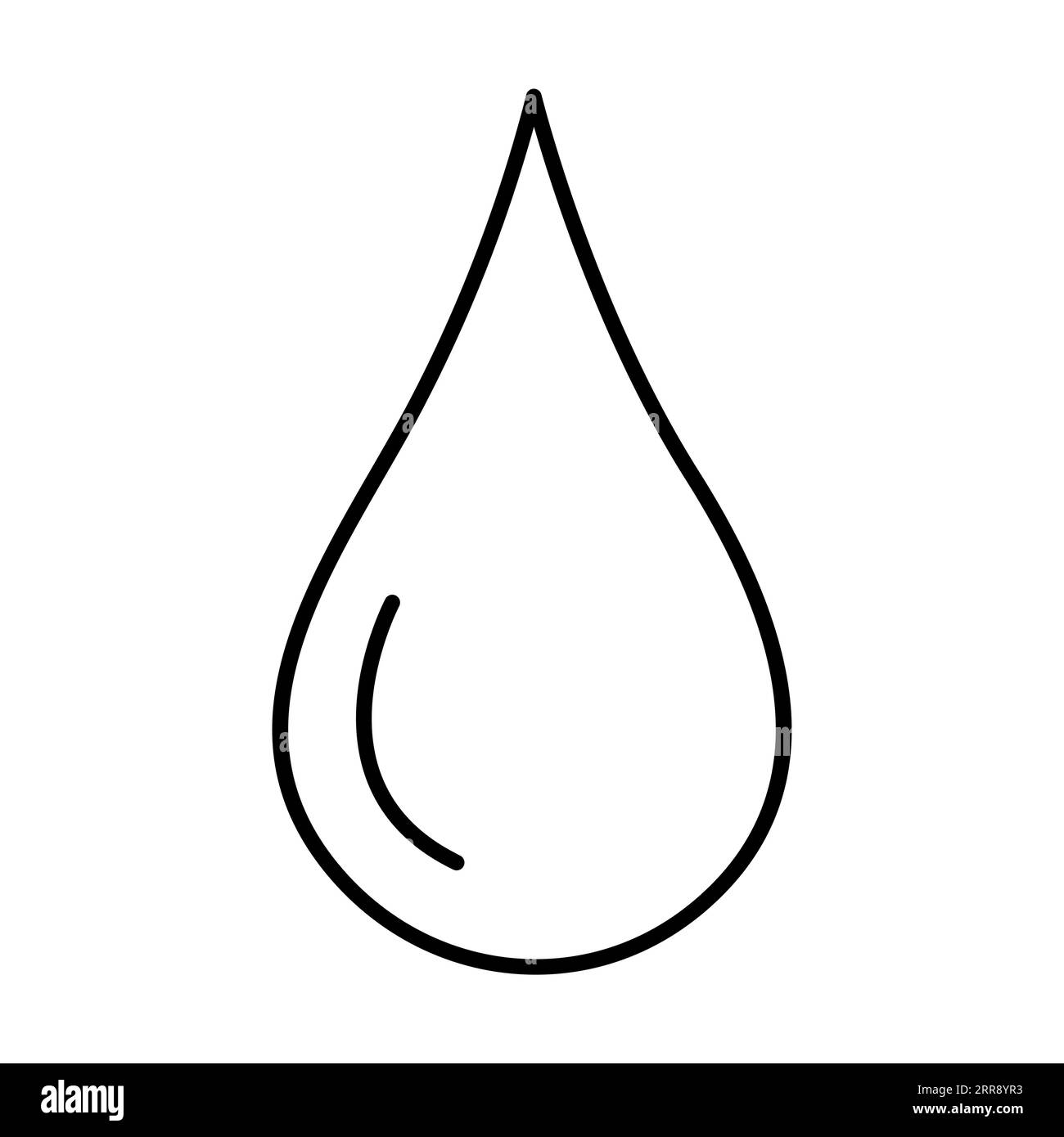 Drop of pure spring water isolated on white Stock Vector Image & Art