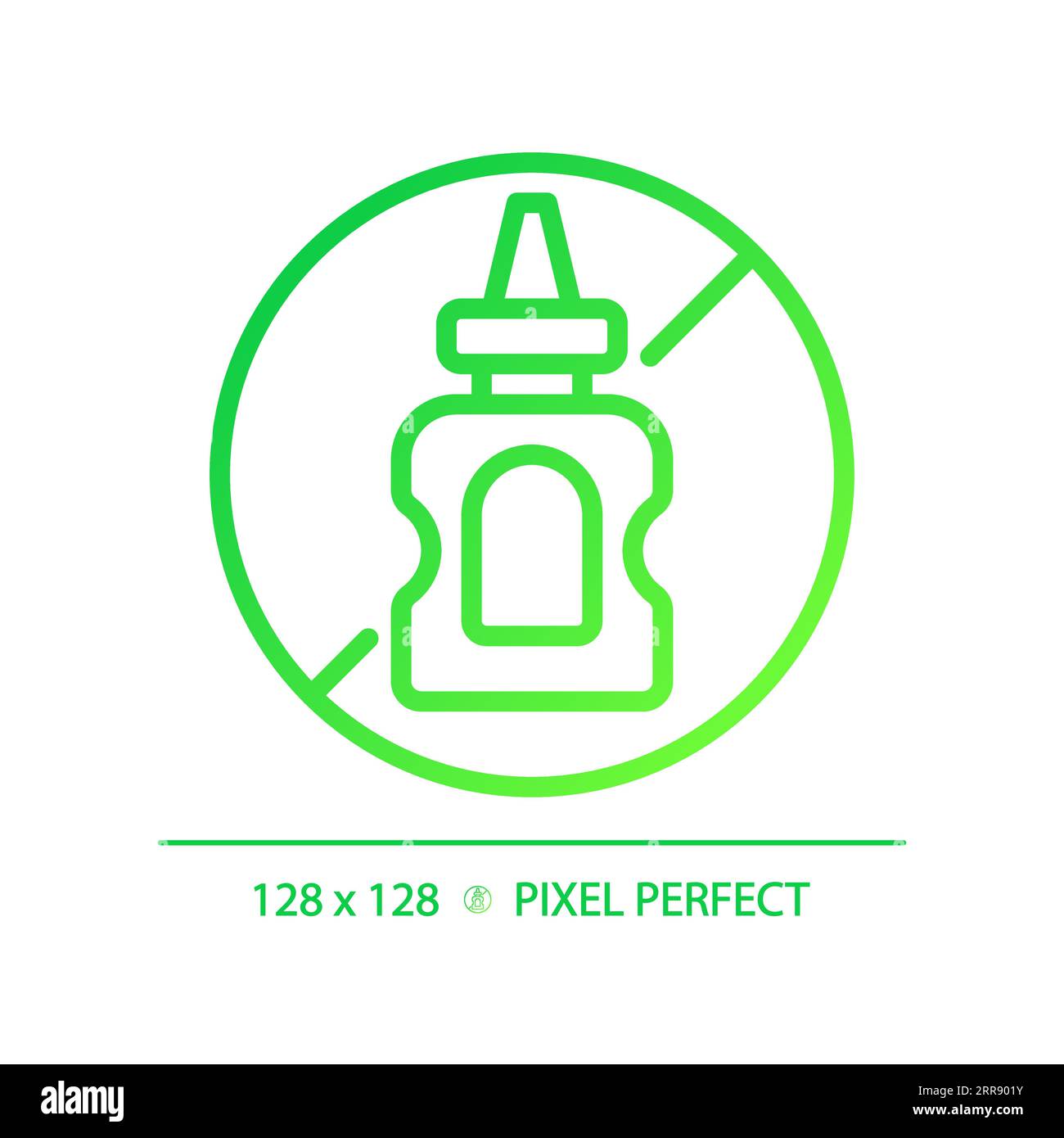 2D thin linear green gradient mustard free icon Stock Vector Image ...