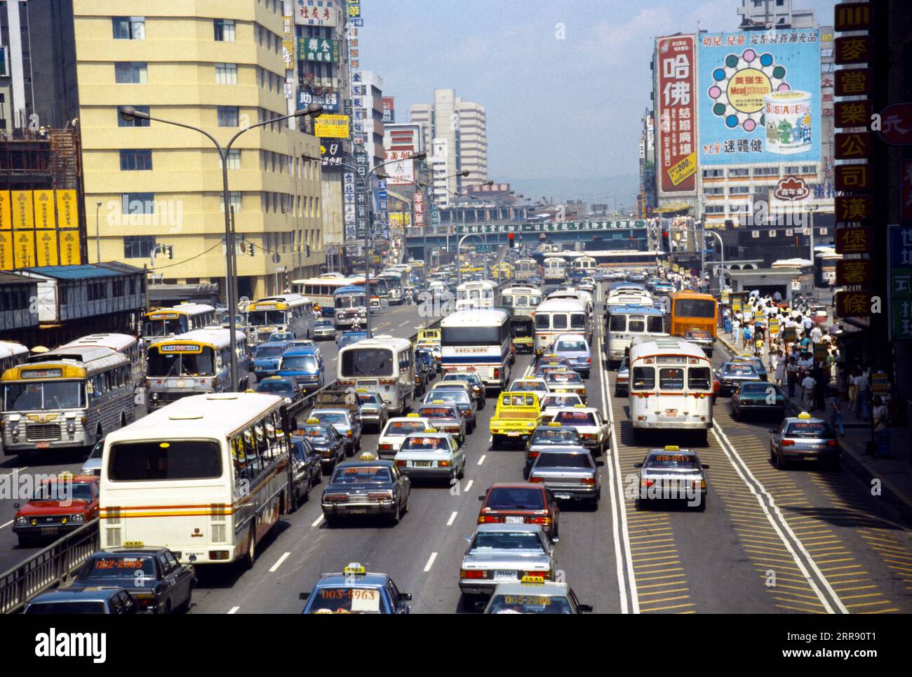 Taipei Taiwan City Traffic Jam Stock Photo