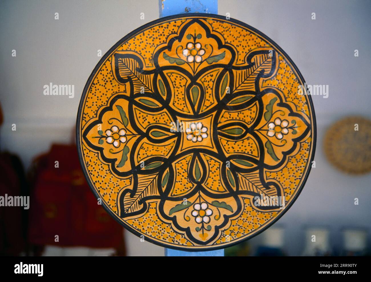 Hamammet Tunisia Ceramic Plate In Medina Stock Photo