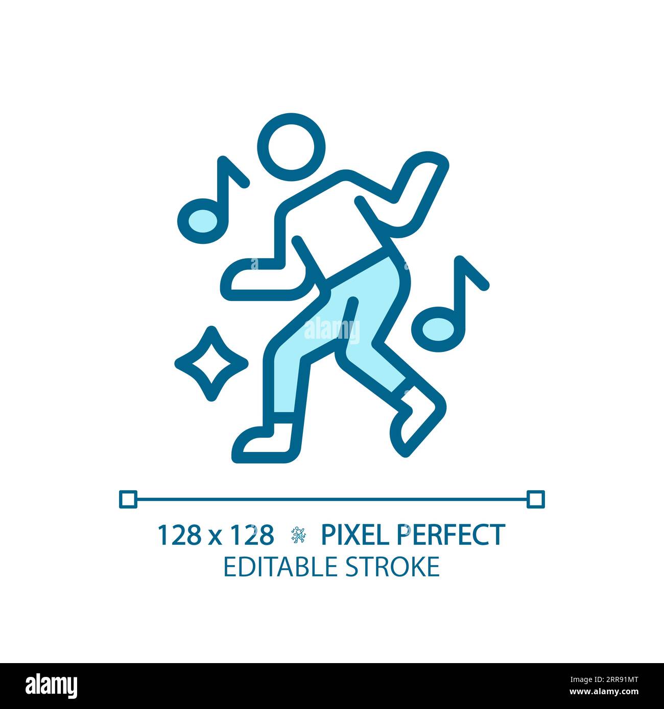 2D customizable dance linear icon Stock Vector