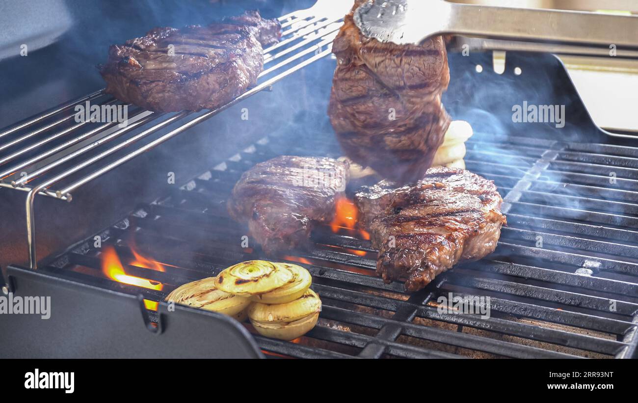 Two burner gas grill hi-res stock photography and images - Alamy
