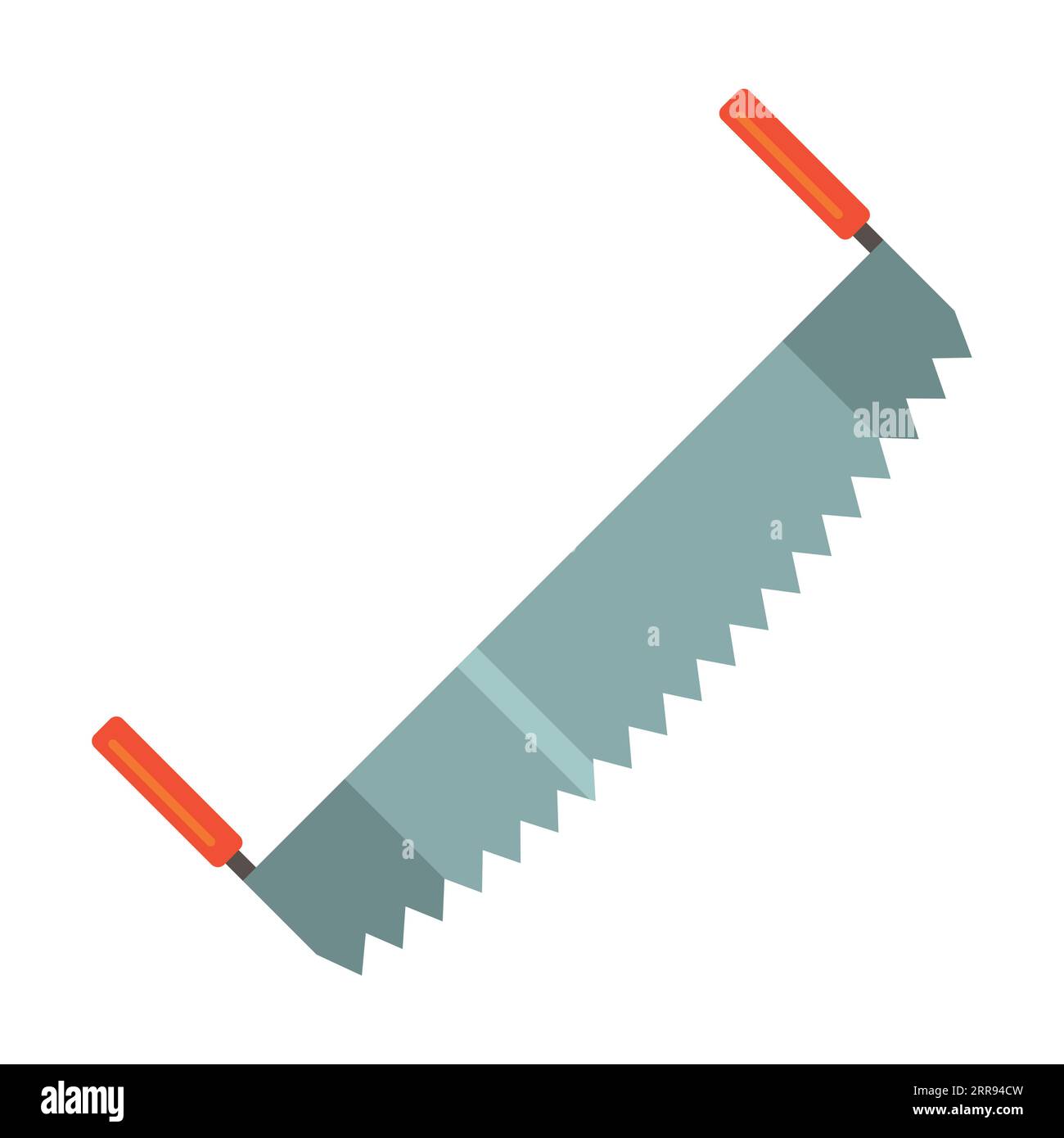 Long Two Handed Saw Vector Stock Vector Image Art Alamy