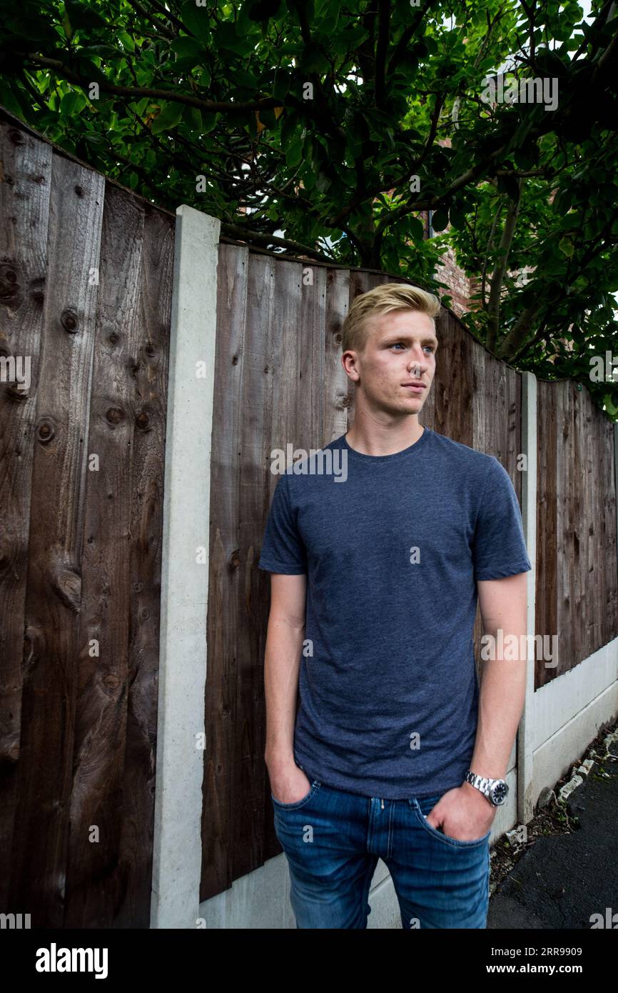 Premier League footballer Ben Mee photographed in Manchester Stock Photo