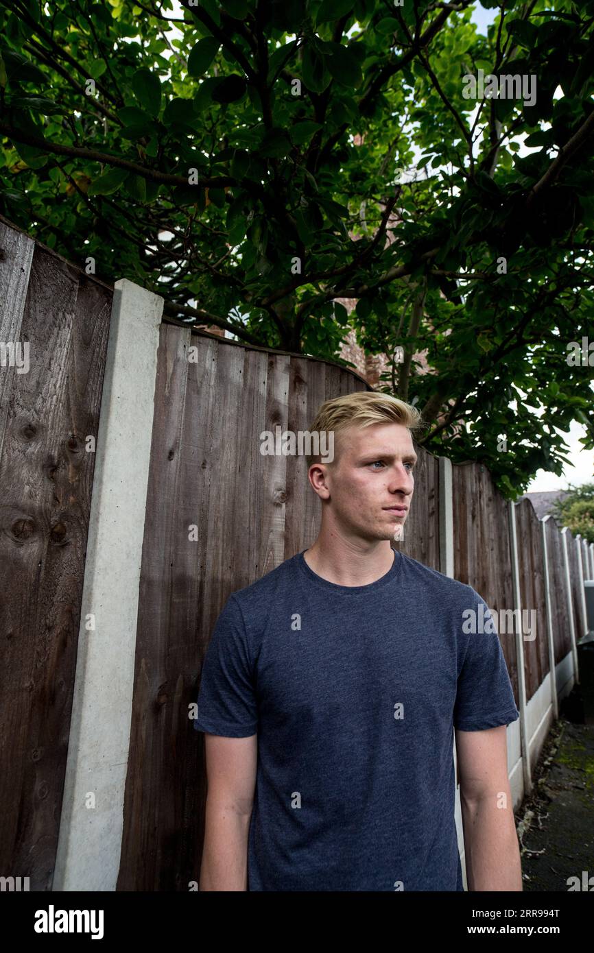 Premier League footballer Ben Mee photographed in Manchester Stock Photo