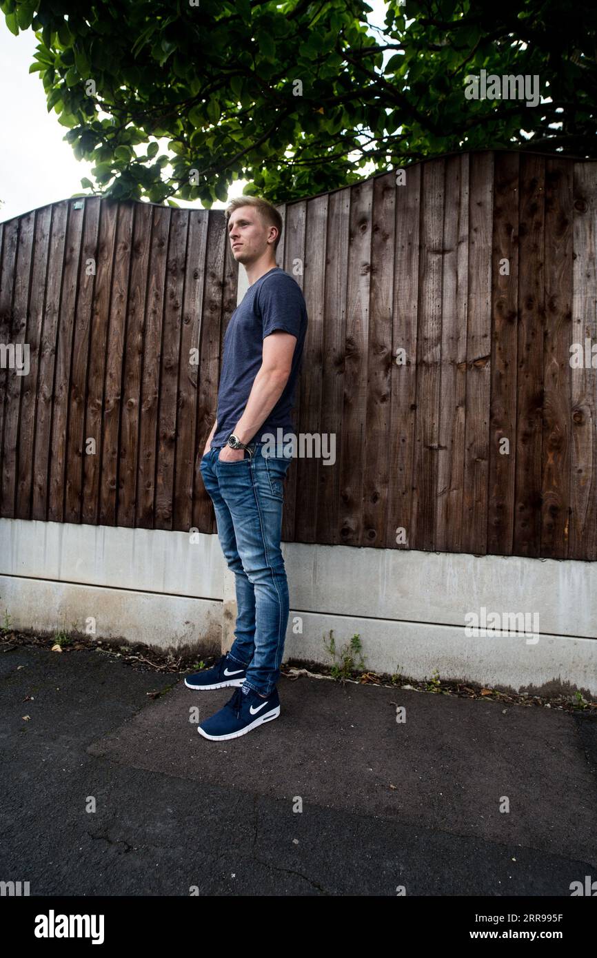 Premier League footballer Ben Mee photographed in Manchester Stock Photo