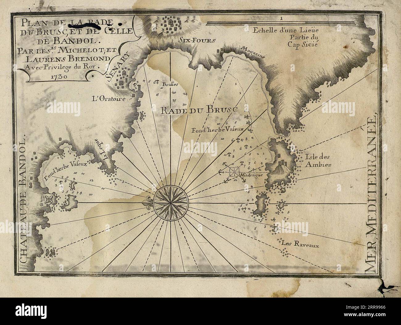 Recueil de plusieurs plans des ports et rades de Stock Photo - Alamy