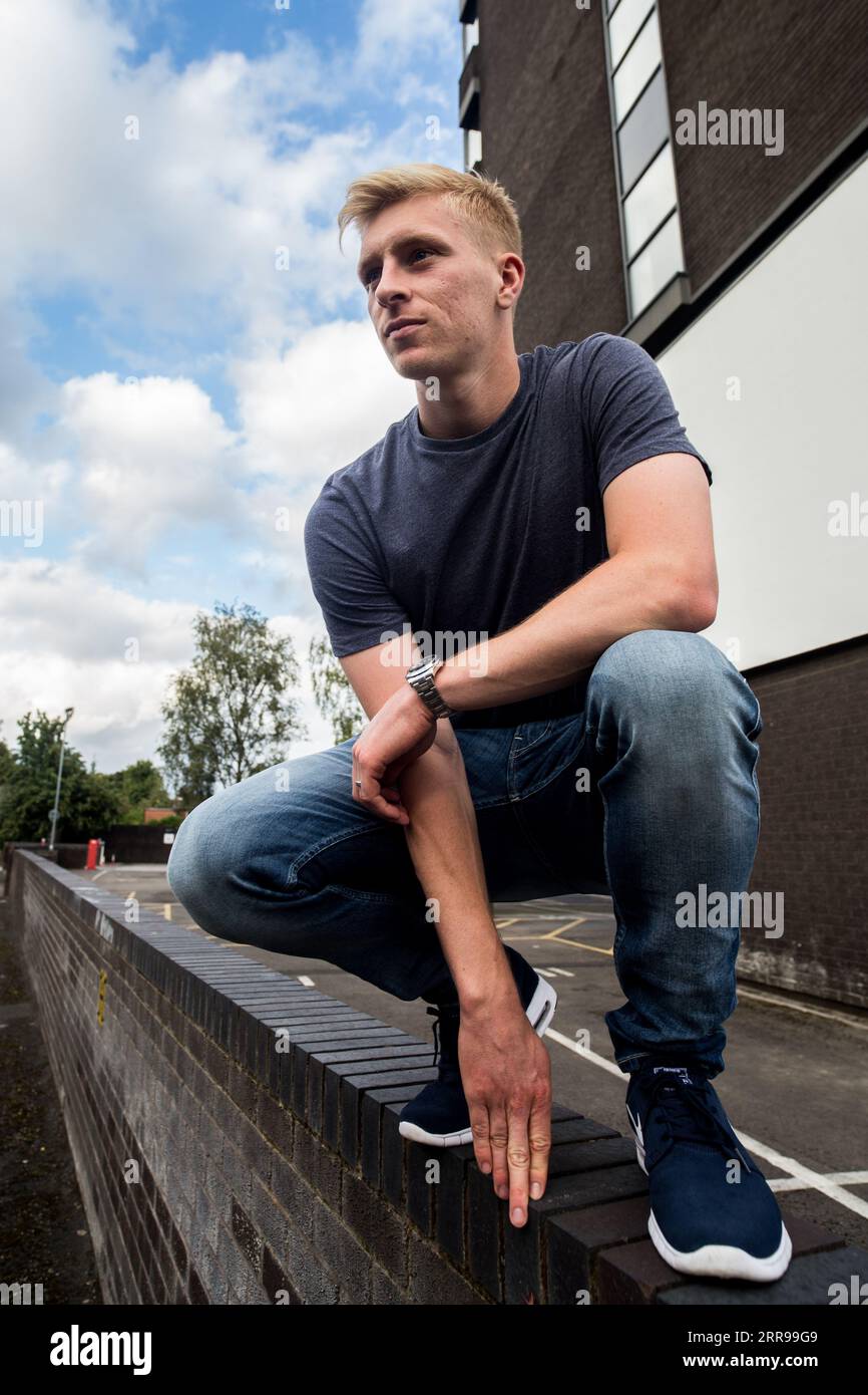 Premier League footballer Ben Mee photographed in Manchester Stock Photo