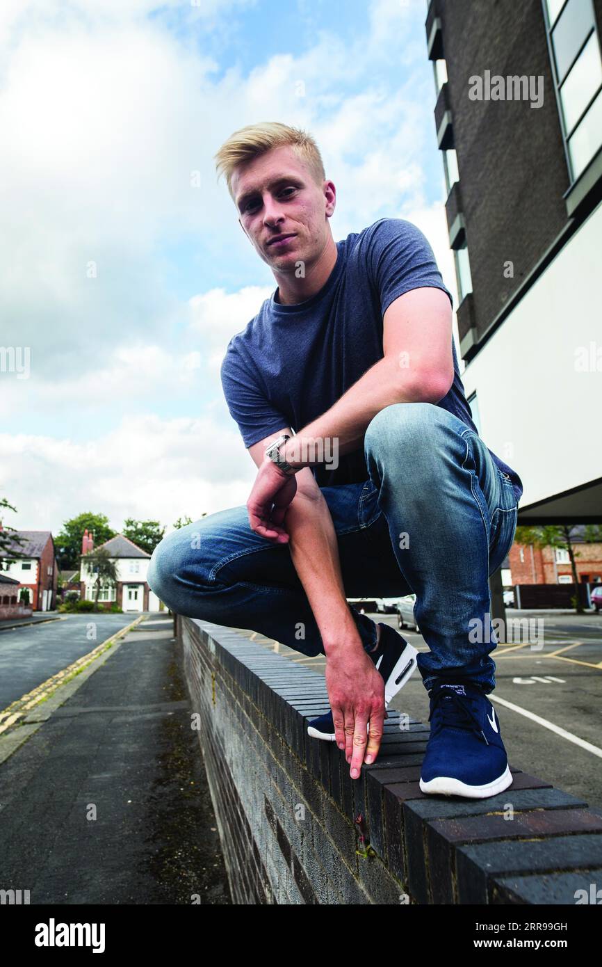 Premier League footballer Ben Mee photographed in Manchester Stock Photo