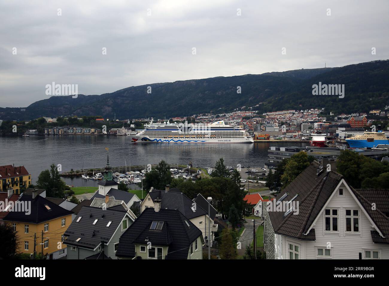 Cruise liner AIDA Diva, visiting Bergen, Norway Stock Photo - Alamy