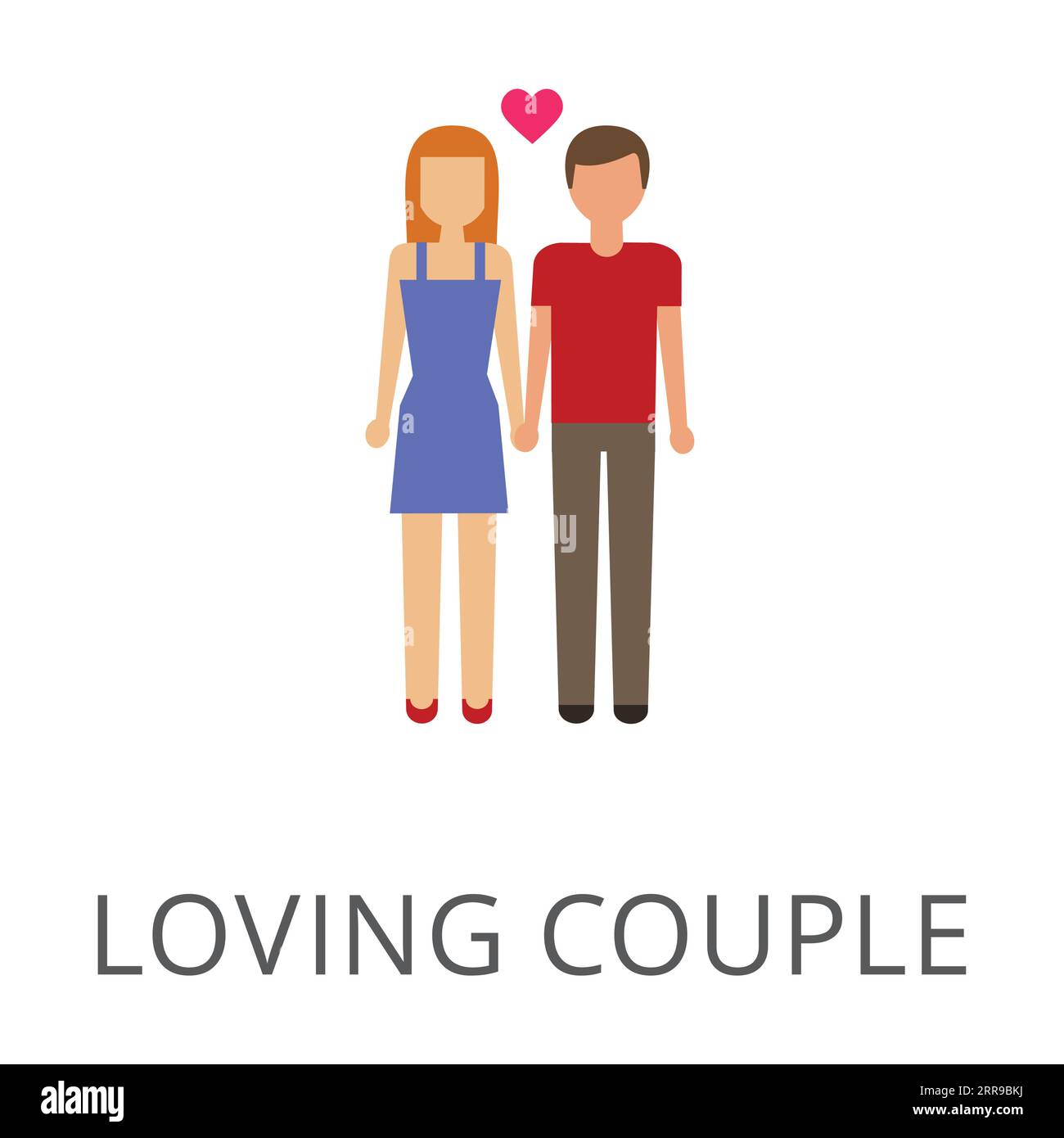 Young couple holding hands isolated on white Stock Vector Image & Art ...