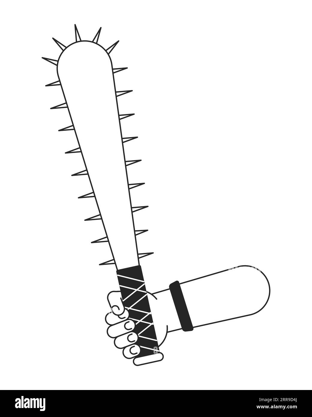 Baseball Bat With Nails Drawing