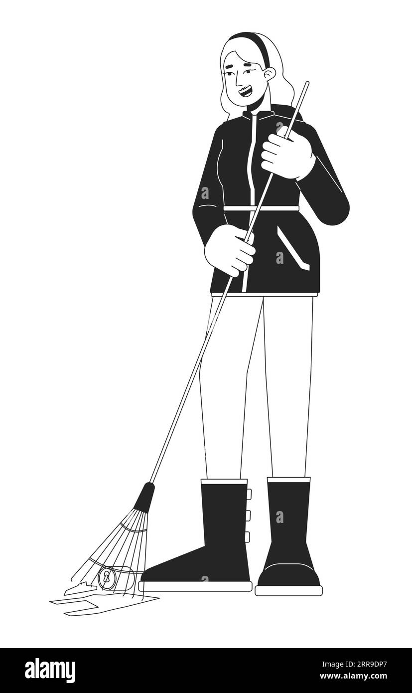 Black woman sweeping Stock Vector Images Alamy